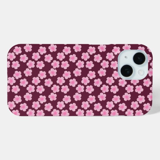 Roze Frangipani Bloem Naadloos Patroon Case-Mate iPhone Case (Achterkant (horizontaal))
