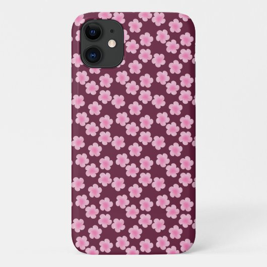 Roze Frangipani Bloem Naadloos Patroon Case-Mate iPhone Case (Achterkant)