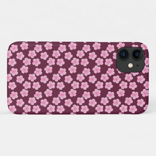 Roze Frangipani Bloem Naadloos Patroon Case-Mate iPhone Case (Achterkant (horizontaal))