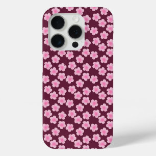 Roze Frangipani Bloem Naadloos Patroon iPhone 15 Pro Case