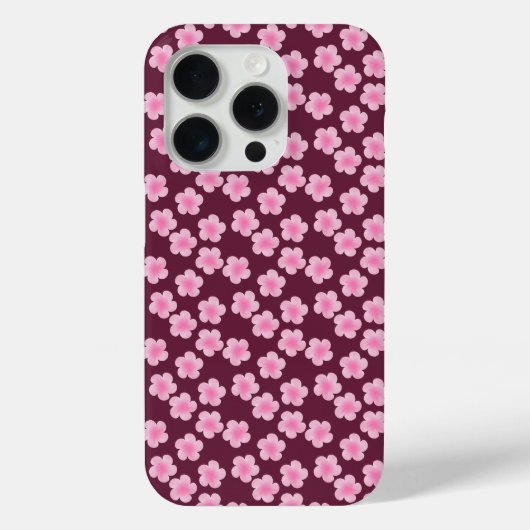 Roze Frangipani Bloem Naadloos Patroon Case-Mate iPhone Case (Achterkant)