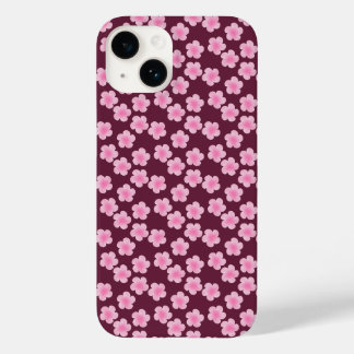 Roze Frangipani Bloem Naadloos Patroon Case-Mate iPhone 14 Hoesje