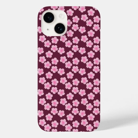 Roze Frangipani Bloem Naadloos Patroon Case-Mate iPhone Case (Achterkant)