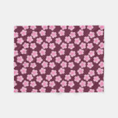 Roze Frangipani Bloem Naadloos Patroon Fleece Deken (Voorkant (Horizontaal))