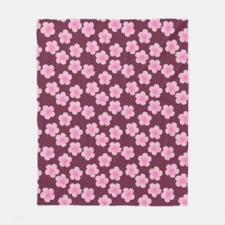 Roze Frangipani Bloem Naadloos Patroon Fleece Deken