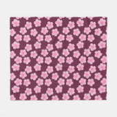 Roze Frangipani Bloem Naadloos Patroon Fleece Deken (Voorkant (Horizontaal))