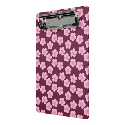 Roze Frangipani Bloem Naadloos Patroon Mini Klembord (Angled2)