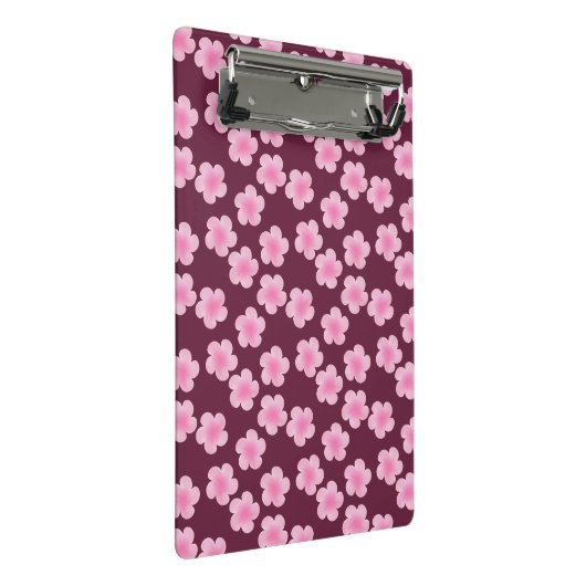 Roze Frangipani Bloem Naadloos Patroon Mini Klembord (Schuin)