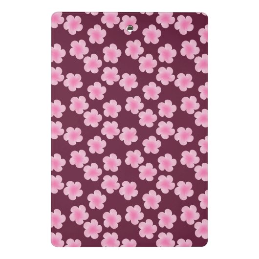 Roze Frangipani Bloem Naadloos Patroon Mini Klembord (Achterkant)