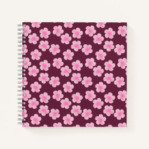Roze Frangipani Bloem Naadloos Patroon Notitieboek