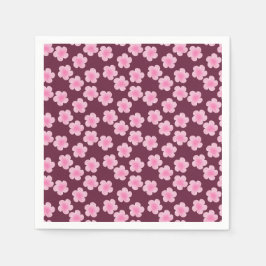 Roze Frangipani Bloem Naadloos Patroon Servet