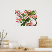 Roze Frangipani Bloem Poster (Keuken)