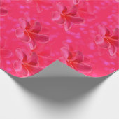 Roze Frangipani-bloemen op roze, Cadeaupapier (Hoek)