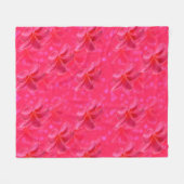 Roze Frangipani Blush Pattern Fleece Deken (Voorkant (Horizontaal))