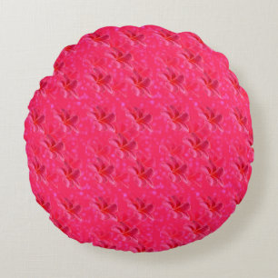 Roze Frangipani Blush Pattern Rond Kussen