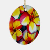 Roze Frangipani Keramisch Ornament (Rechts)