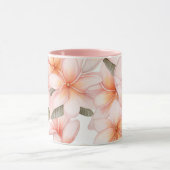 Roze Frangipani Keramische Combo Mok (Midden)
