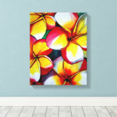 Roze Frangipani Kunstdoek van Sacha Grossel Art Canvas Afdruk (Insitu (Houten vloer))