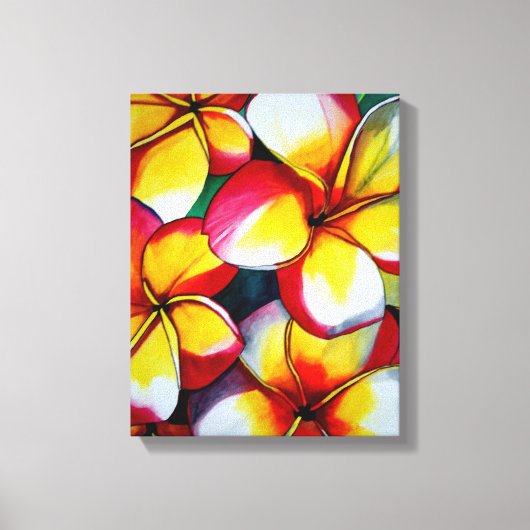 Roze Frangipani Kunstdoek van Sacha Grossel Art Canvas Afdruk (Voorkant)