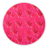 Roze Frangipani Passion, Ceramic Draw Knob. Keramische Knop (Voorkant)