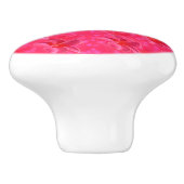 Roze Frangipani Passion, Ceramic Draw Knob. Keramische Knop (Zijkant)