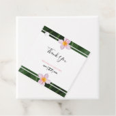 Roze Frangipani Plumeria Wedding Gift Bedankjes Labels (In situ)