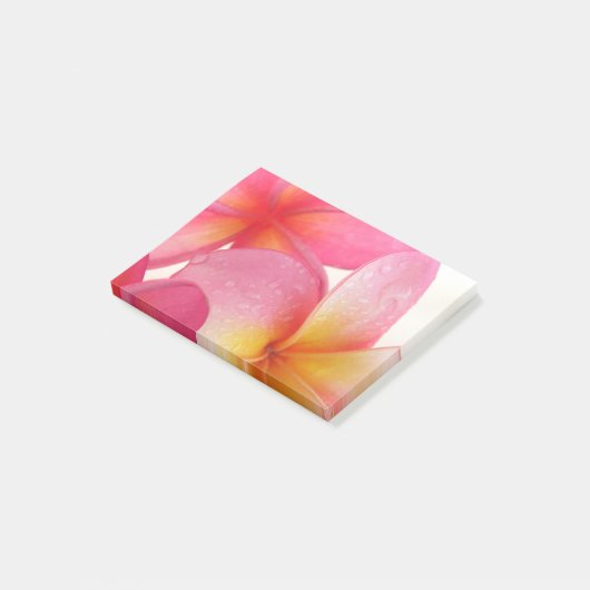 Roze Frangipani Post-it® notes 10,2 x 7,6 (Schuin)