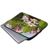 Roze Frangipani-structuur, laptophoes Laptop Sleeve (Voorkant onderkant)