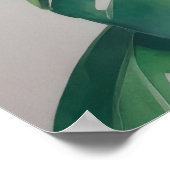 Roze Frangipani Waterverf Bloem Poster (Hoek)