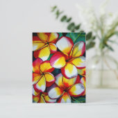 Roze Frangipanis briefkaart van Sacha Grossel Art (Staand voorkant)