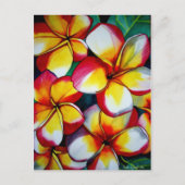 Roze Frangipanis briefkaart van Sacha Grossel Art (Voorkant)