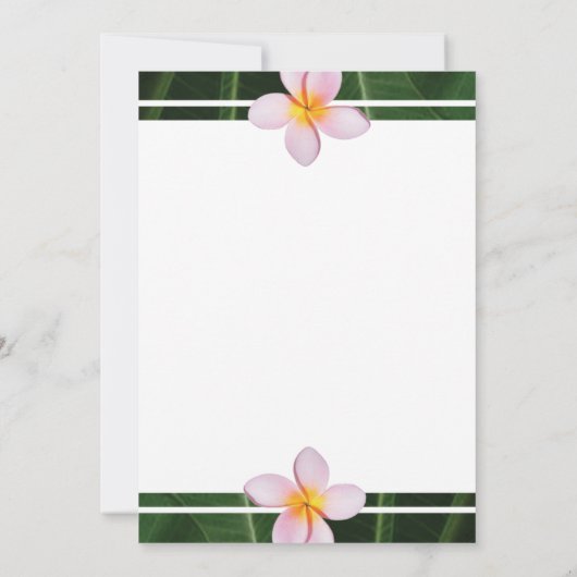 Roze franjangipani Plumeria Wedding slaat de datum Save The Date (Achterkant)