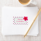 Roze Franjipani - Meisjes schoolnaam label (Insitu)