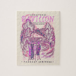 Roze  Frans Adverteren Poster evenement Legpuzzel