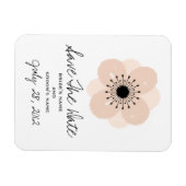 Roze Frans Anemone Bruiloft Save The Date Magnet Magneet (Horizontaal)