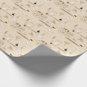 Roze Frans: Chique patroon ontwerp. Cadeaupapier (Hoek)