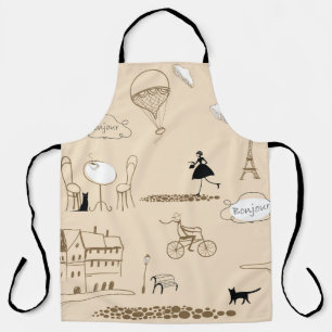 Roze Frans: Chique patroon ontwerp. Schort