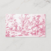 Roze Frans Country Boerderij Luier Raffle Ticket Informatiekaartje (Achterkant)