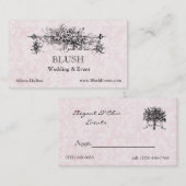 Roze Frans Damask Visitekaartje Afsprakenkaartje (Voorkant / Achterkant)