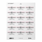 Roze Frans Fleur De Lis Return Address Etiket (Full Sheet)