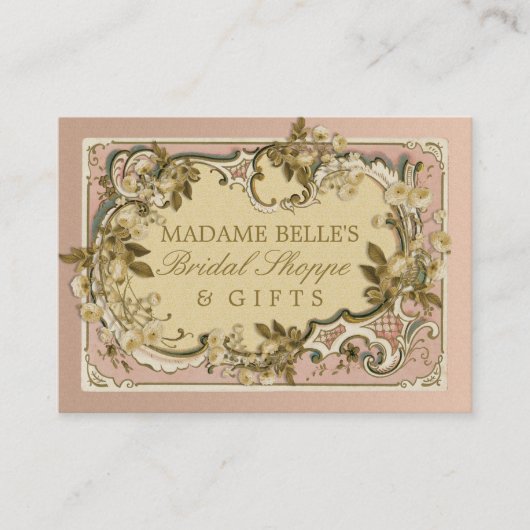 Roze Frans  Lijst | Rozen Bridal Boutique Visitekaartje (Voorkant)
