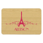 Roze Frans Premium Magnet Magneet (Horizontaal)