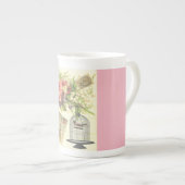 Roze Frans Thema  Paris China Mok (Voorkant rechts)