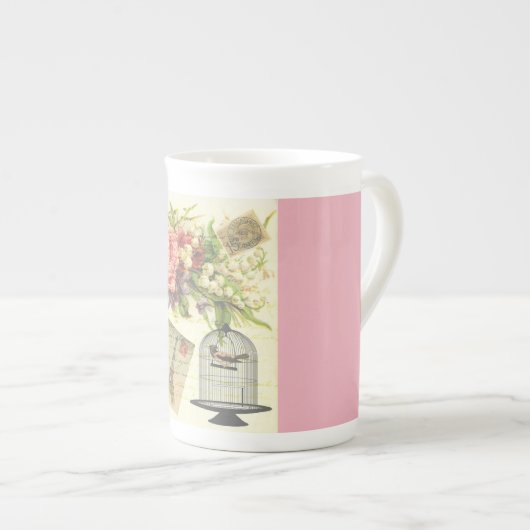 Roze Frans Thema Paris China Mok (Voorkant rechts)