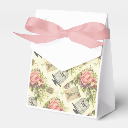 Roze Frans Thema  Paris Party Favor Boxes Bedankdoosjes (Voorkant Zijde)