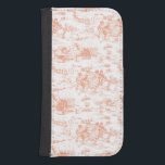 roze Frans toilet Galaxy S4 Portemonnee Hoesje<br><div class="desc">Charmante traditionele gegraveerde landelijke scène afgebeeld in perzik op een witte achtergrond.</div>