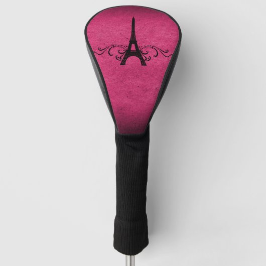 Roze  Frans Vlaams Golfkopje Hoesje Golfheadcover (Voorkant)