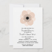 Roze Franse Anemone Bridal Shower Uitnodiging (Voorkant)