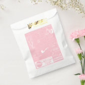 Roze Franse antiek krant Victoriaans Bedankzakje (Gezegeld)