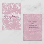 Roze Franse bloeiende chique visitekaartjes (Voorkant / Achterkant)